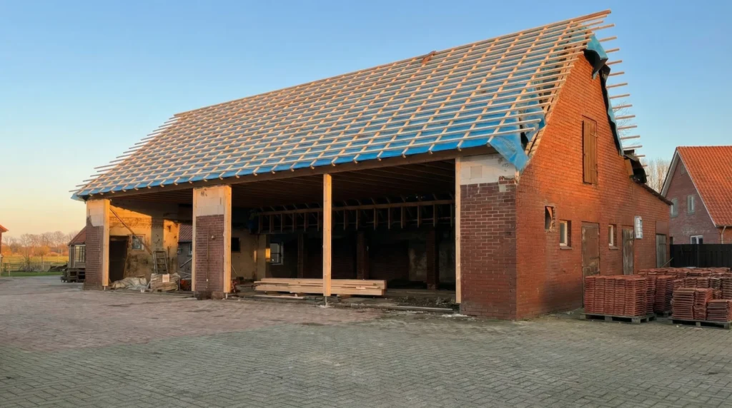 Dachstuhl im Bau in Diepholz